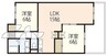 AコートヴィレッジⅠ 2LDKの間取り