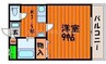 プリムローズ 1Kの間取り