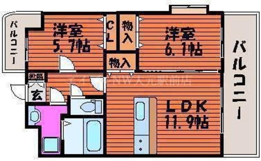 間取図 スカイパレス大安寺