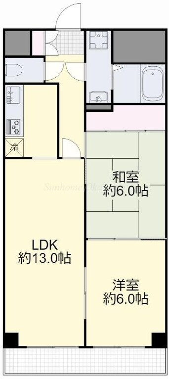 間取図 コロニアルリビング西島田ウエストタワー