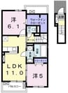 スエルテＢ 2LDKの間取り