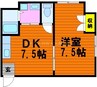 田町昭和ビル 1DKの間取り