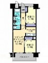 アルファライフ岡大医学部前 2LDKの間取り