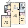 ラ・ルミエール　Ｄ棟 2LDKの間取り