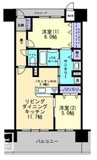 アルファライフ岡山駅南 2LDKの間取り