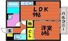 グランドソレイユ　Ｂ棟 1LDKの間取り