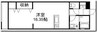 ブルジュムール春日 1LDKの間取り