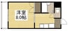 レーヴ 1Kの間取り