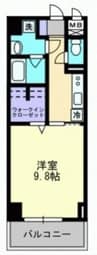 ハアラン表町 1Kの間取り