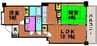 フォーラムシティ岡山 2LDKの間取り