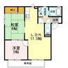 メゾン・セティⅠ棟 2LDKの間取り