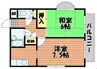 アルファ枝川 2Kの間取り