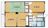 アビタシオン京殿 3DKの間取り
