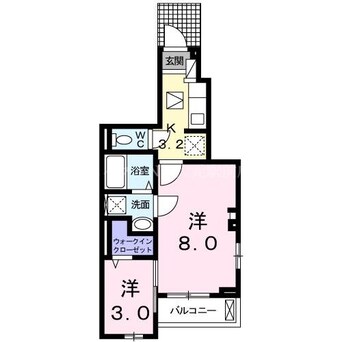間取図 プラチナ　ブルー