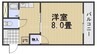 サンロイヤル豊成 1Kの間取り