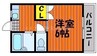 サンハイム青江Ⅰ 1Kの間取り