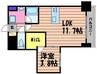 アーバンパレス医大前 1LDKの間取り