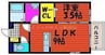 Muse 1LDKの間取り