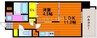リオン後楽園 1LDKの間取り