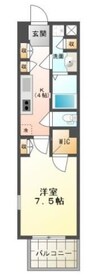 ヴィラ　プリマ 1Kの間取り