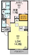 ポルト白石Ｂ棟 1LDKの間取り
