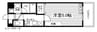 The MODERN学南町 1Kの間取り