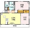 アーバン昭裕 2LDKの間取り