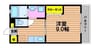 サニースクエア西崎 1Kの間取り