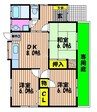JR庭瀬駅南口貸家 3DKの間取り