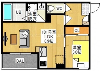 間取図 REGALEST 十日市Ⅱ