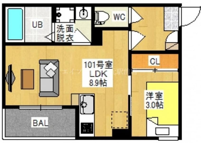 間取図 REGALEST 十日市Ⅱ