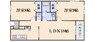 ライズガーデン参番館 2LDKの間取り
