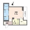 リガーレ中井 1DKの間取り