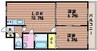 ホワイトストーン白石 2LDKの間取り