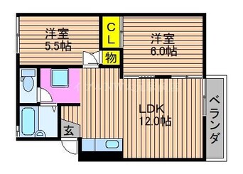 間取図 フォーブル庭瀬