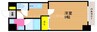 SOL東中央 1Kの間取り