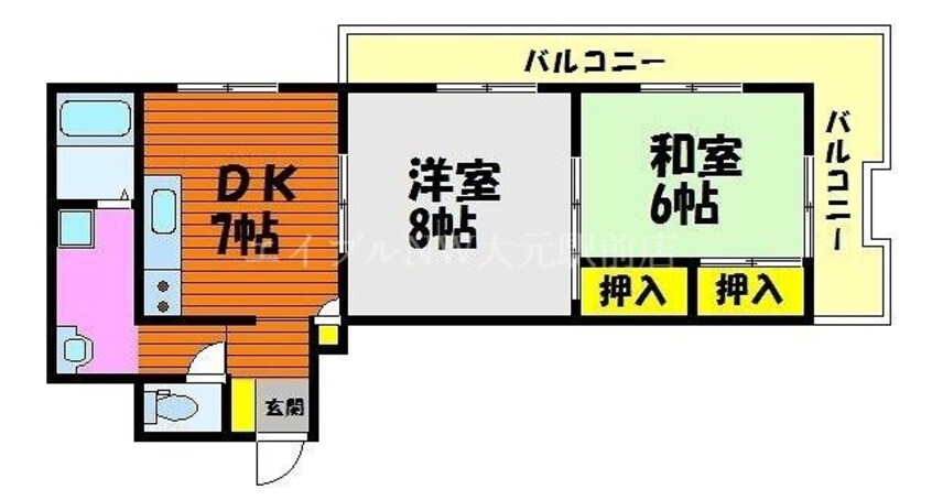 間取図 ハイツ岡本