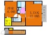 フィオリトゥーラ 1LDKの間取り