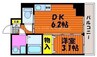 ブランシェ駅元町 1DKの間取り