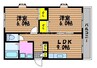 ライフ福富西 2LDKの間取り