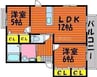 シャーメゾン桃ケ丘Ⅰ番館 2LDKの間取り
