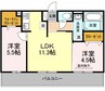 メゾン　ギャラクシー 2LDKの間取り
