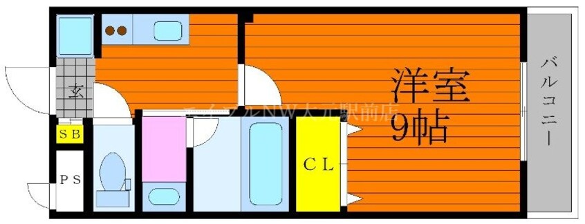 間取図 コクーン大元駅前