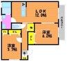 summit万倍 2LDKの間取り