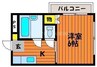 グランデュール野田屋町 1Kの間取り