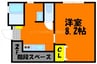 ブランブロック白石 1Kの間取り
