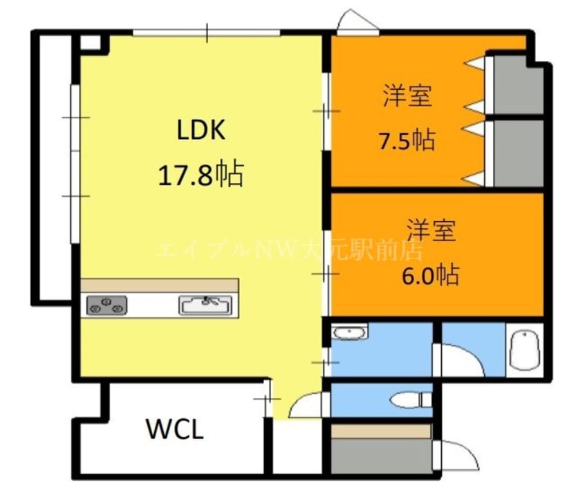 間取図 ベンハウス西川緑道公園