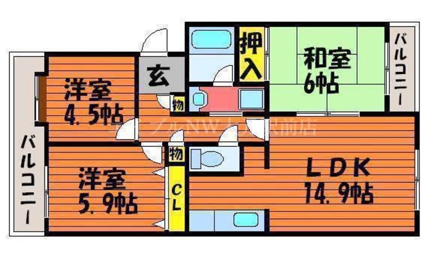 間取図 コープ野村伊島コートハウス