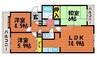 コープ野村伊島コートハウス 3LDKの間取り