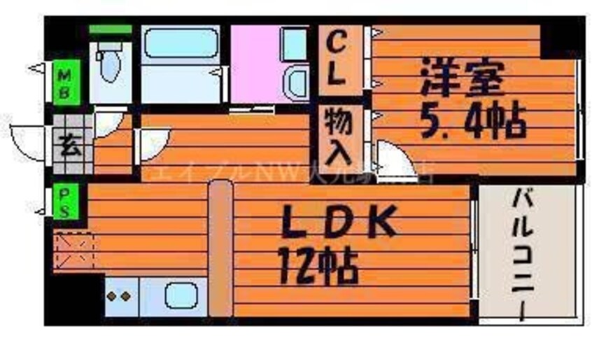 間取図 クレストシティ中井町